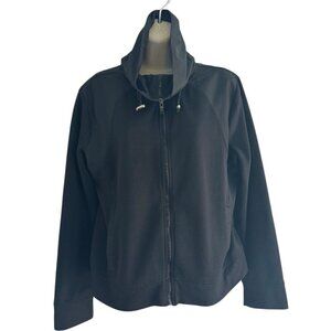 L-RL Lauren Ralph Lauren Active Women’s Sz L Black Full Zip Jacket Toggle Neck